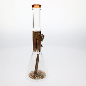 Chad G Glass Wood Grain Trim Beaker Waterpipe