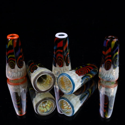 Chunk Glass Thumbprint Joint Tip