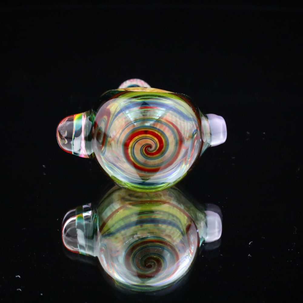 Chunk Glass X Cowboy Glass Fumed Thubmbprint & Blue Rainbow Spoon Collab