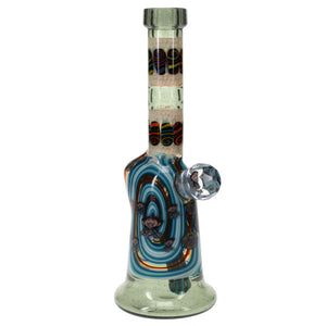 Chunk Glass X Cowboy Glass X McDaniel Glass Blue Swirl Millie Bubbler