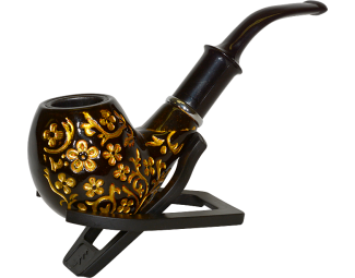 Classic Sherlock with Black Gold Floral Inlay