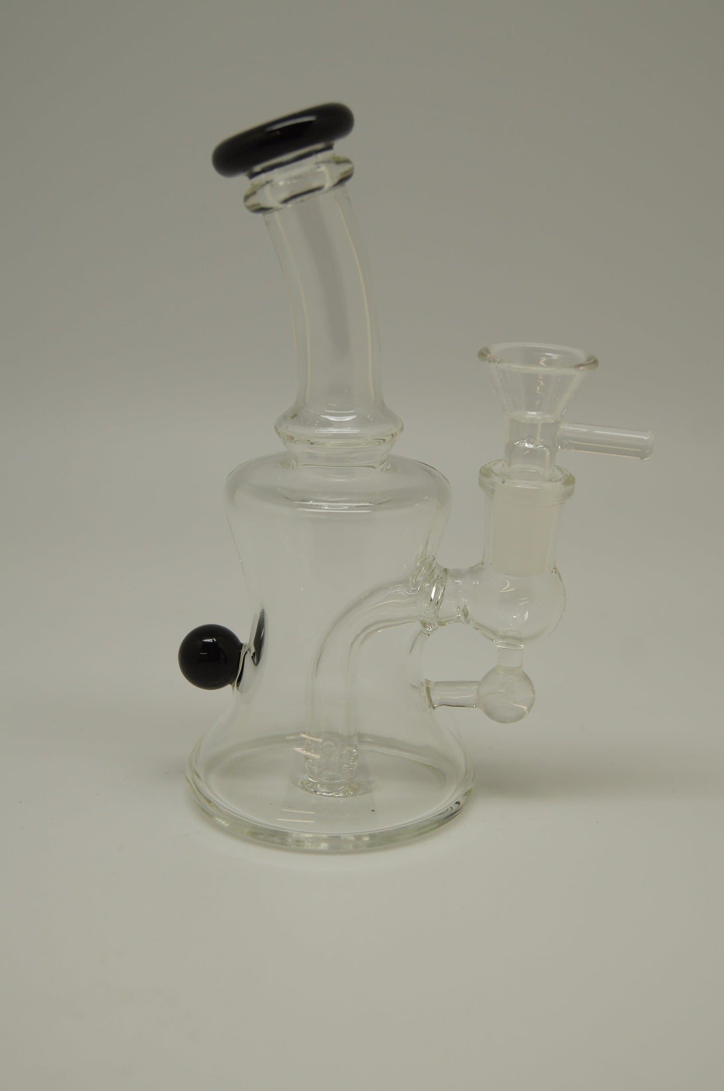 Clear Bell Shaped Bubbler with Color Accents
