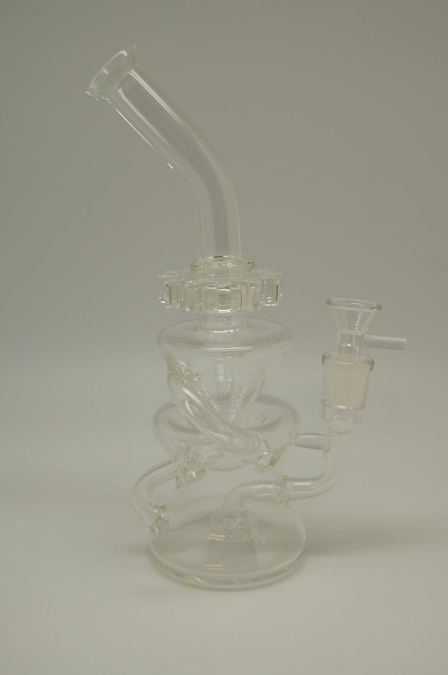 Clear Recycler with Cog Spinner Bubbler 