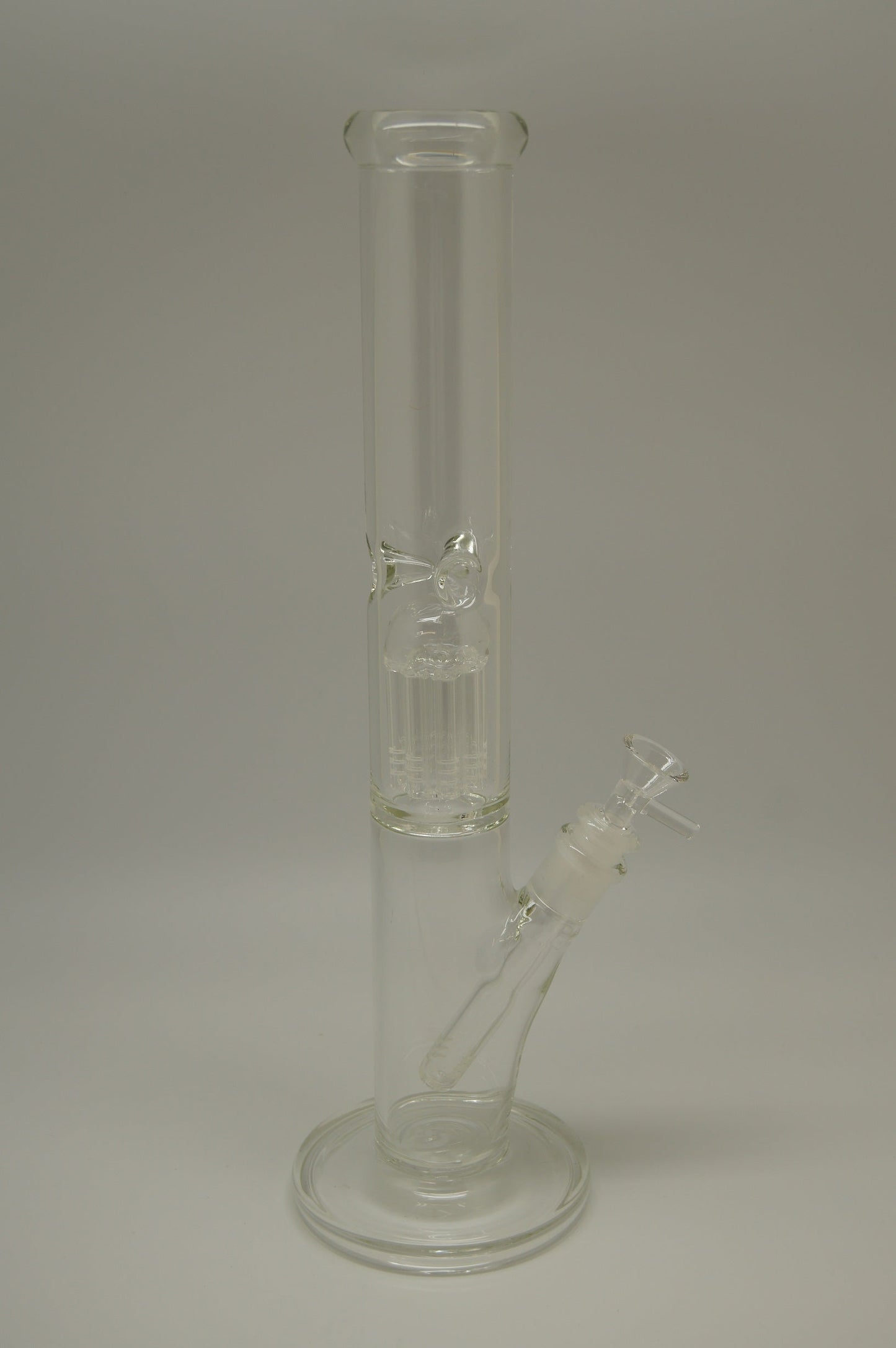 Clear Single Tree Perc 16" Straight Tube Water Pipe