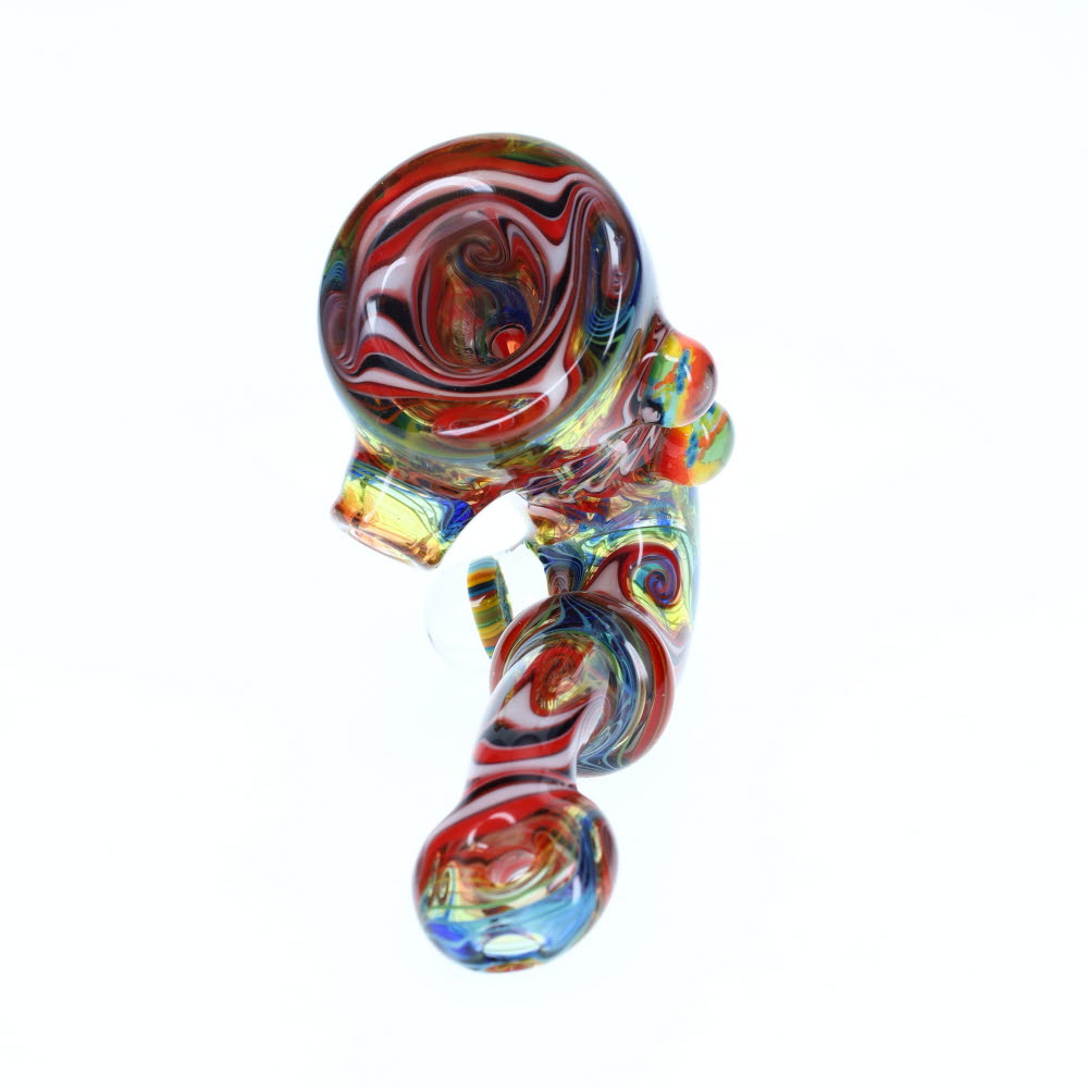 Cowboy Glass Full Color Wig Wag Sherlock-Rainbow Red