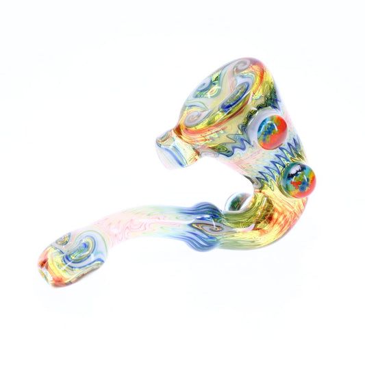 Cowboy Glass Full Color Wig Wag Sherlock-Rainbow White