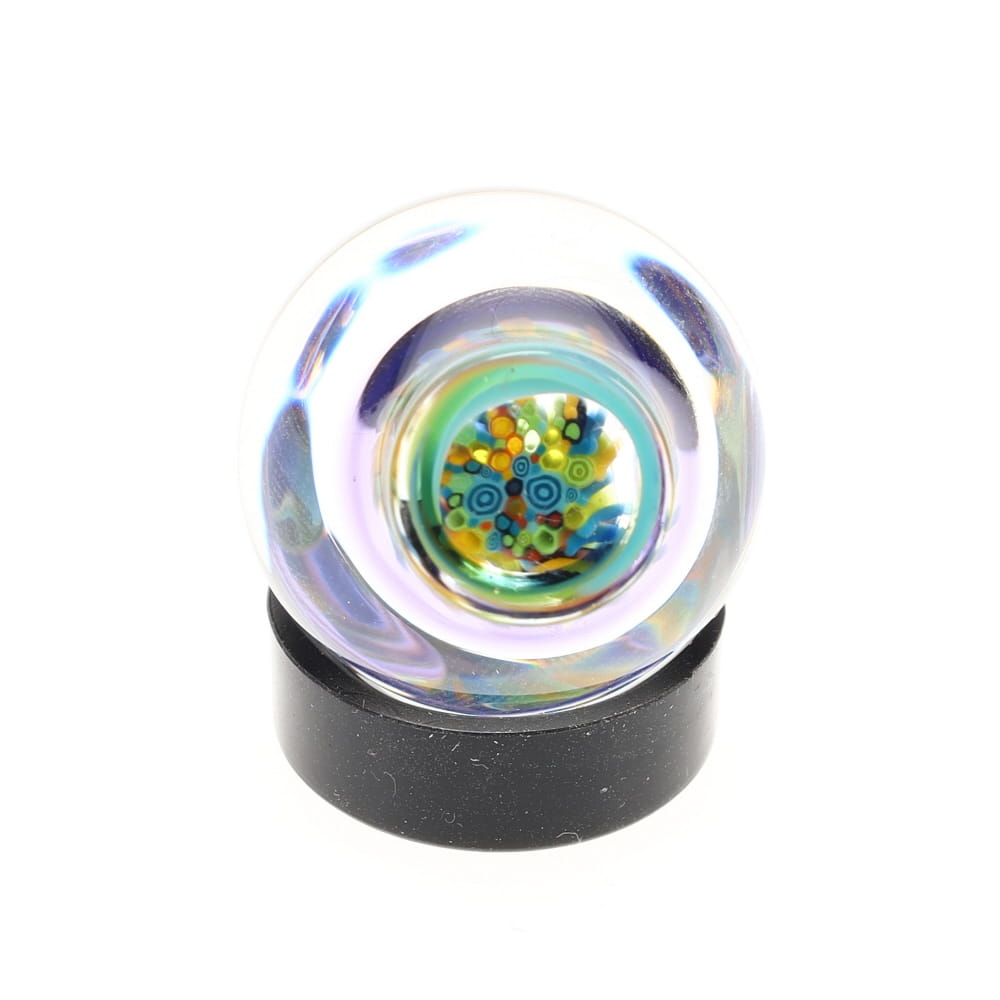 Cowboy Glass Indigo Star Faceted Marble Milli Carb Cap