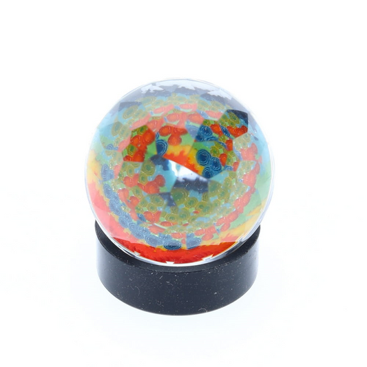 Cowboy Glass Pointy Rainbow Faceted Marble Milli Carb Cap