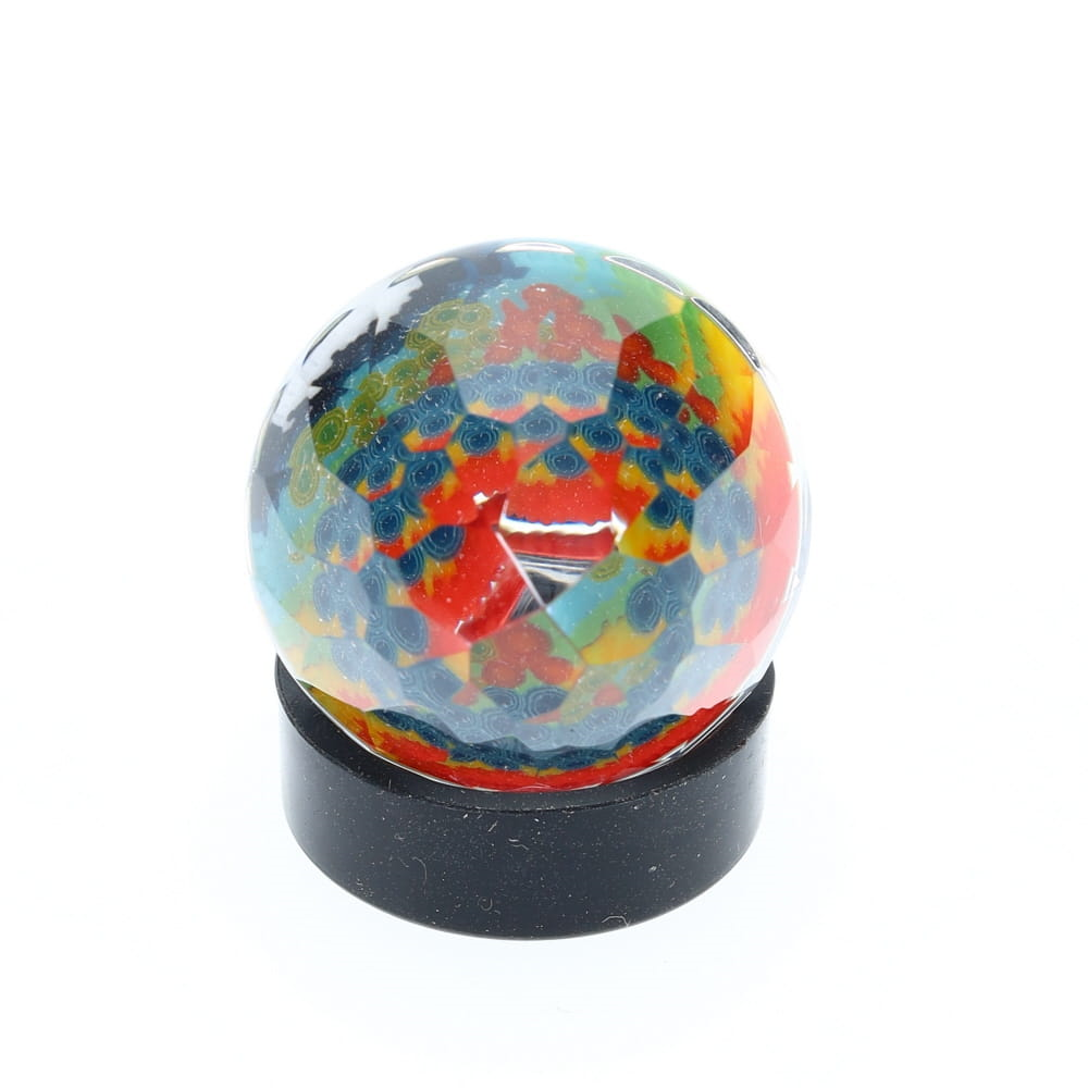 Cowboy Glass Pointy Rainbow Faceted Marble Milli Carb Cap