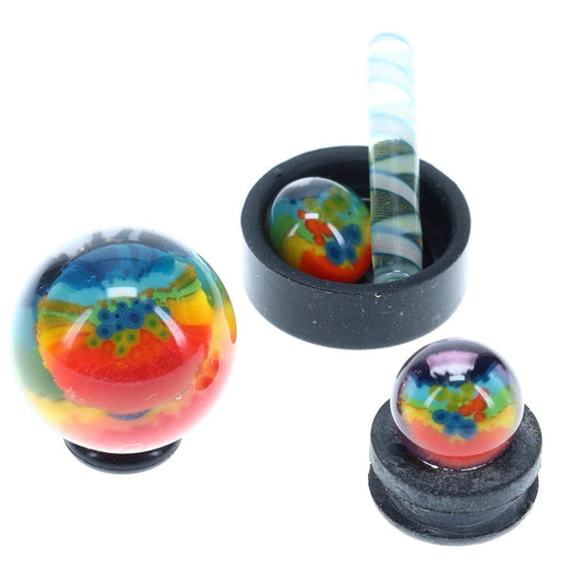 Cowboy Glass Rainbow Terp Slurper Set