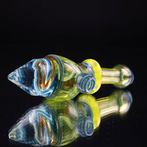 Cowboy Glass UV Blue/Yellow Faceted Spoon