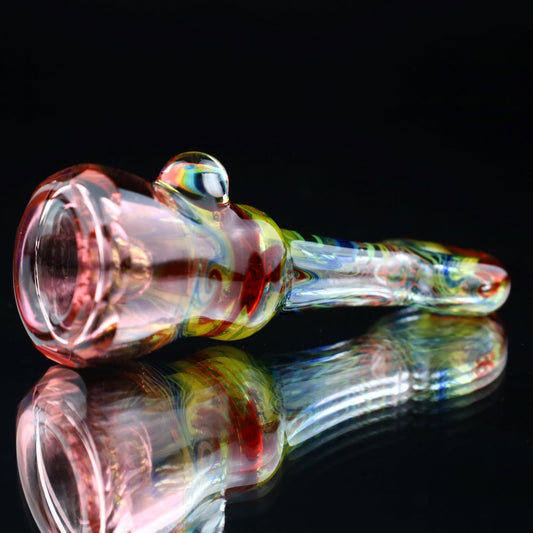 Cowboy Glass UV/CFL Pink/Yellow Faceted Chillum