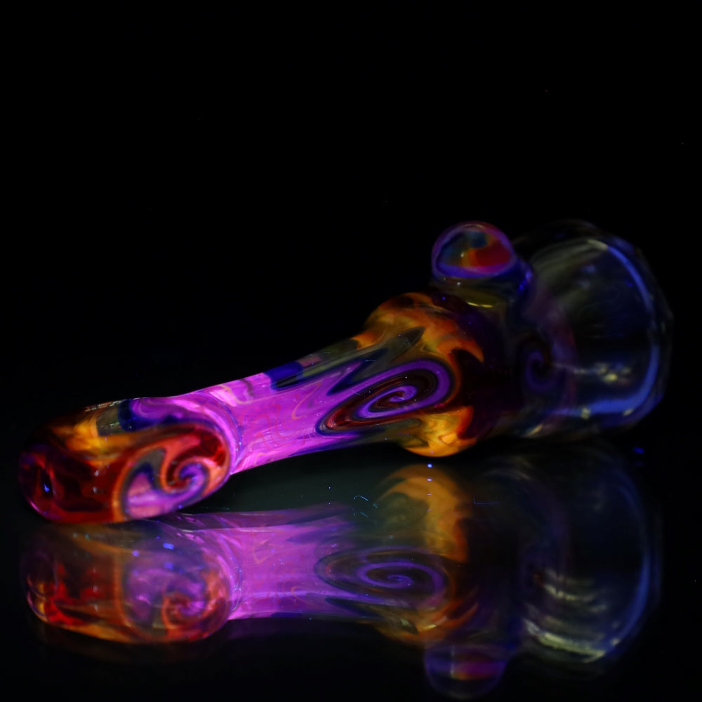 Cowboy Glass UV/CFL Pink/Yellow Faceted Chillum