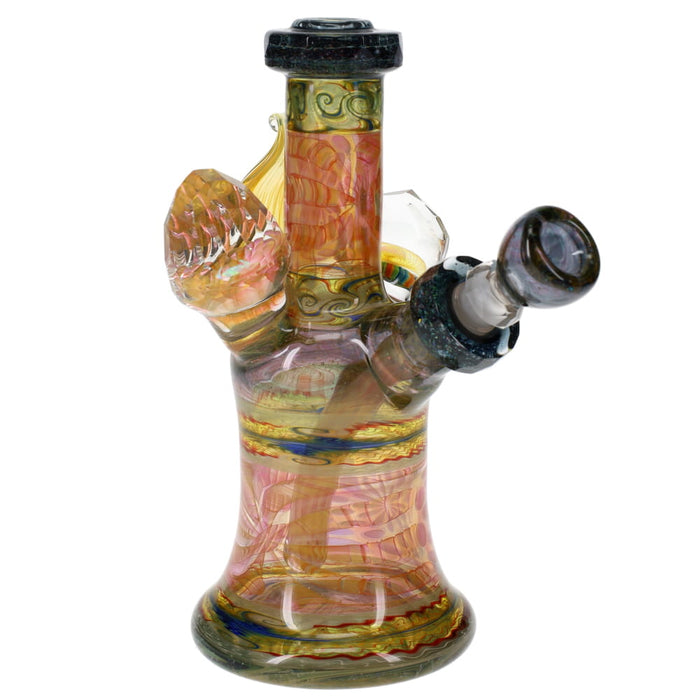 Cowboy Glass X Gato Glass X Gabe Glass Fully Fumed Faceted Bubbler