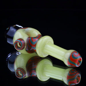 Cowboy Glass Yellow UV Faceted Pipe