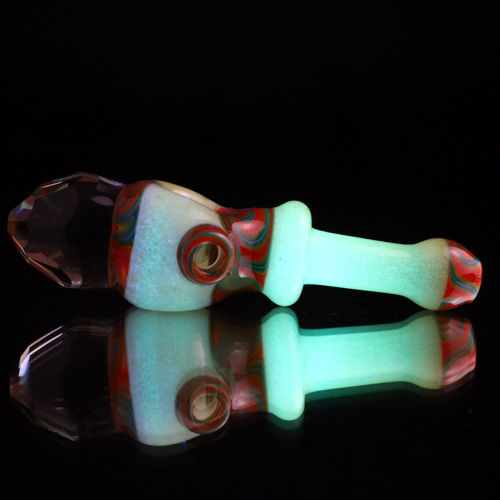 Cowboy Glass Yellow UV Faceted Pipe