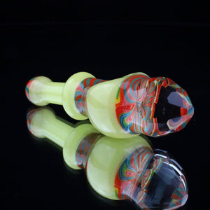 Cowboy Glass Yellow UV Faceted Pipe