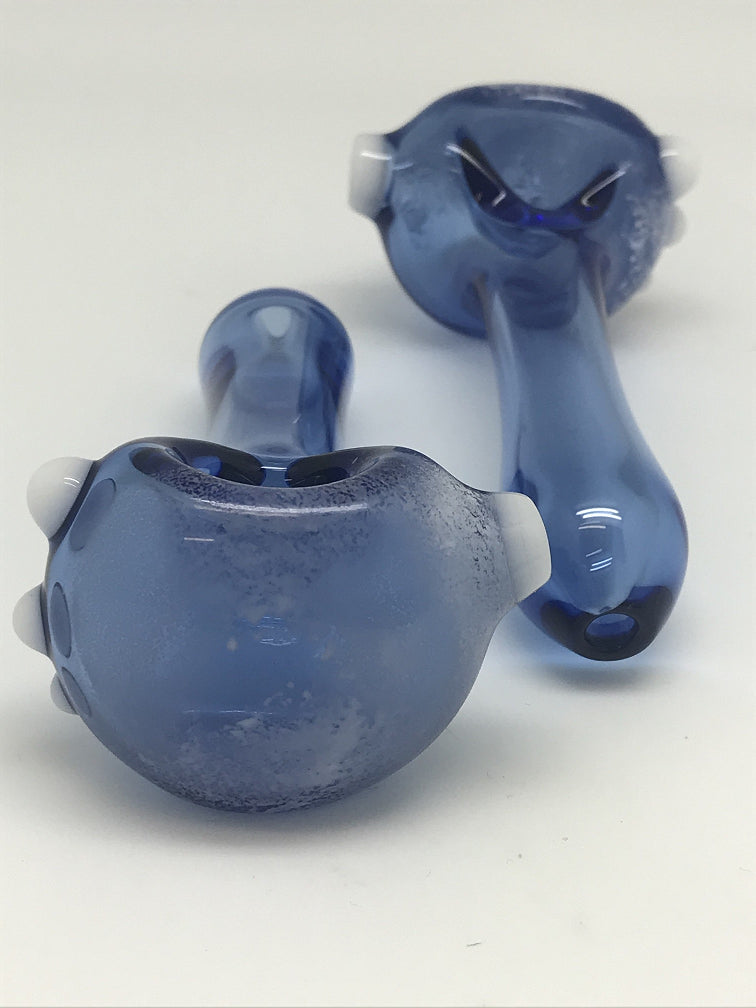 Deranged Lion Glass Blue Ocean Frit Pipe SALE