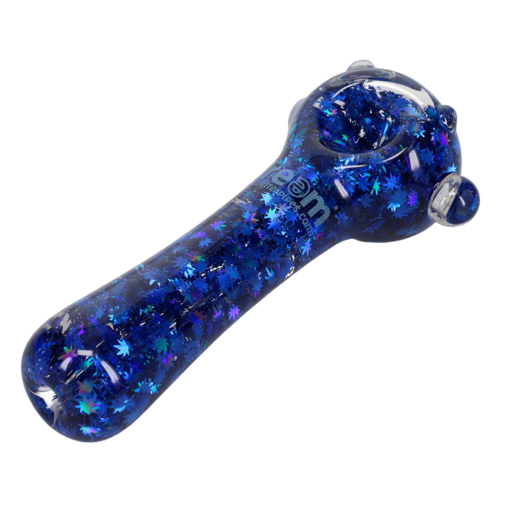 Dream XL Pot Leaf Glitter Pipe - Assorted Colors
