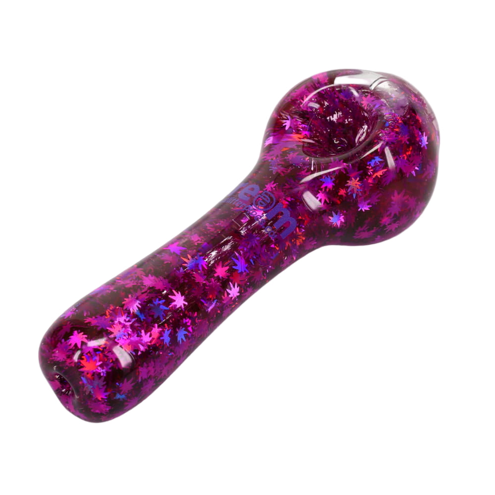 Dream XL Pot Leaf Glitter Pipe - Assorted Colors