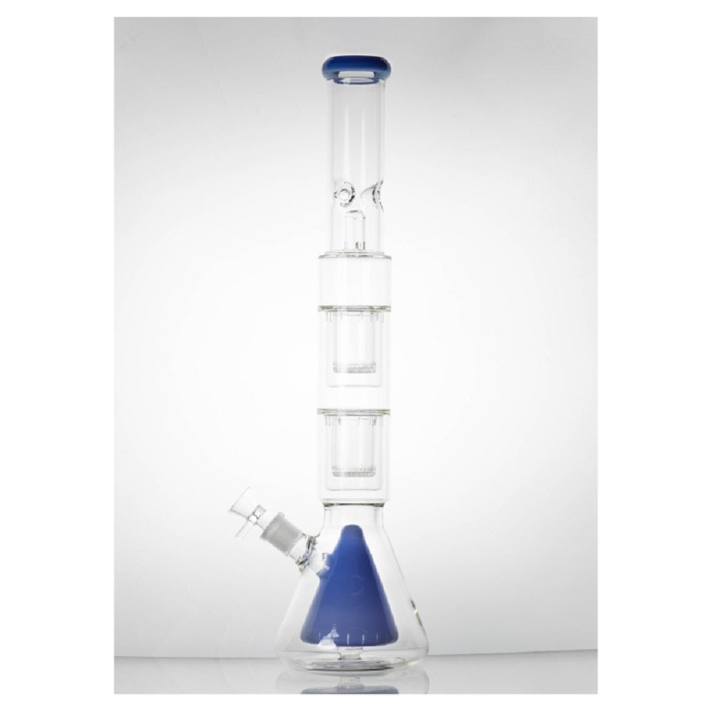 Dual Inverted Showerhead with Pyramid Perc Water Pipe