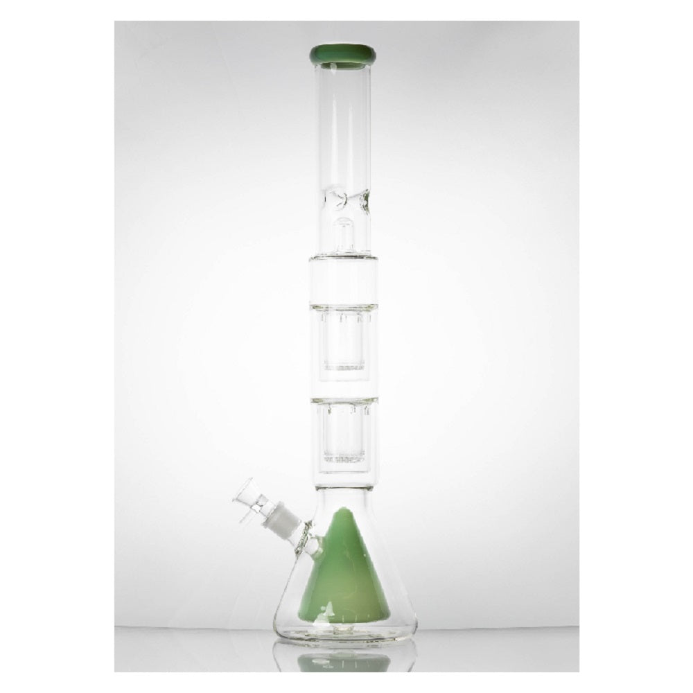 Dual Inverted Showerhead with Pyramid Perc Water Pipe