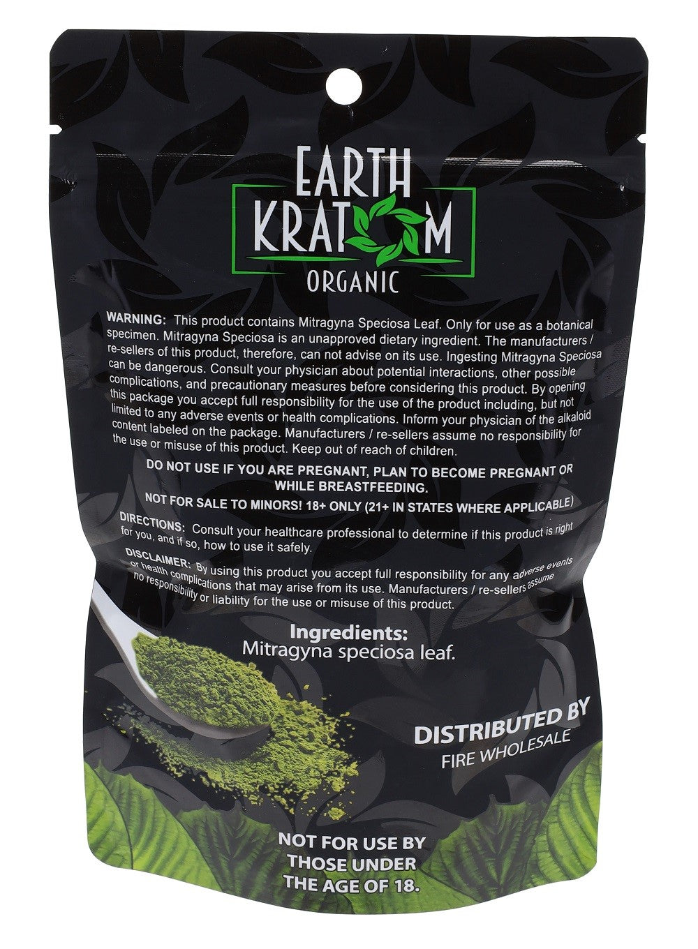 Earth Kratom White Maeng Da Powder 30g