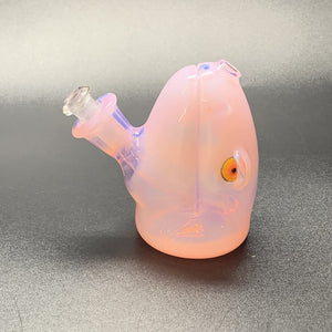 Elbo Glass Dino Head Bubbler - Pink Slyme