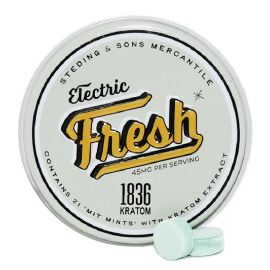 1836 Kratom Mints Electric Fresh 45mg - 21ct SALE