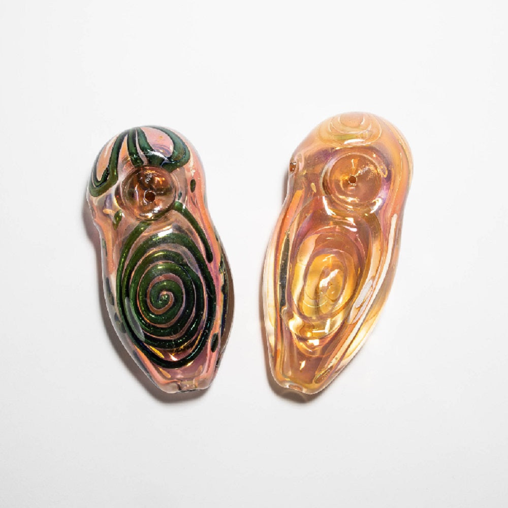 Flat Body Spiral Fumed Hand Pipe