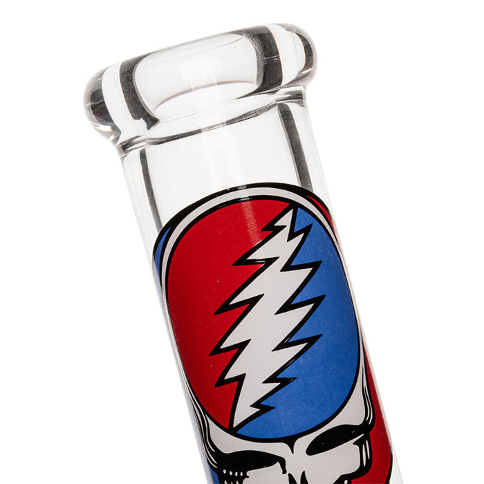 Grateful Dead x Gear Premium 10" Steal Your Face Beaker Water Pipe with Silicone Base