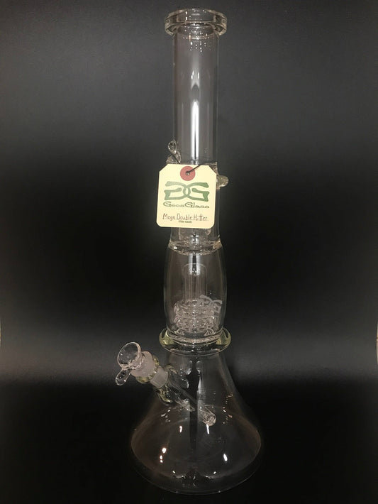 Geo's Glass Mega Double Hitter Beaker - 18"