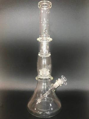 Geo's Glass Mega Double Hitter Beaker - 18"