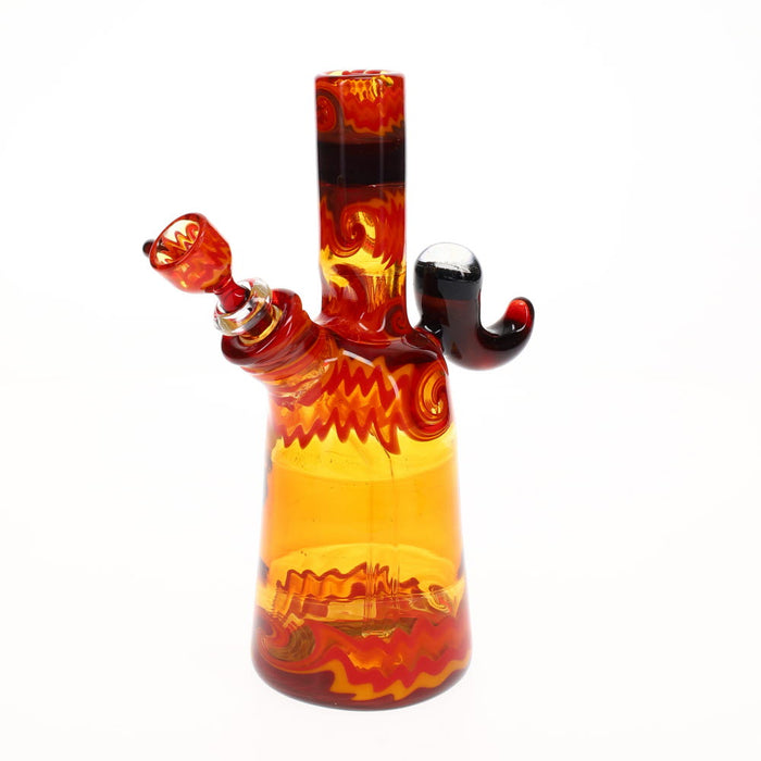 Gladstone Glass Fire Wig Wag Mini Tube