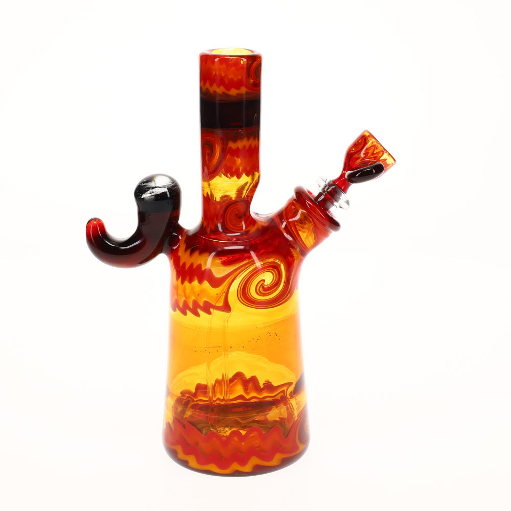 Gladstone Glass Fire Wig Wag Mini Tube