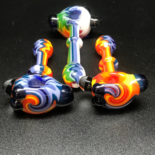 Gladstone Glass Full Color Wig Wag Maria Spoon - Small