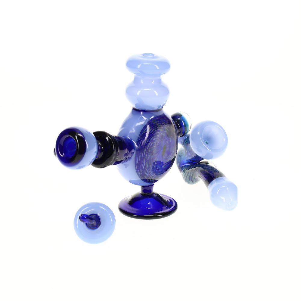 Gladstone Glass X Bryanite Worked Bubbler Set