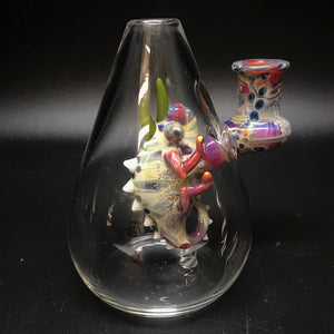 Hardman Art Glass Colorful Chameleon Bubbler