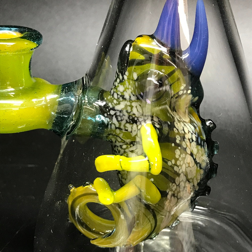 Hardman Art Glass Yellow Chamelon Bubbler