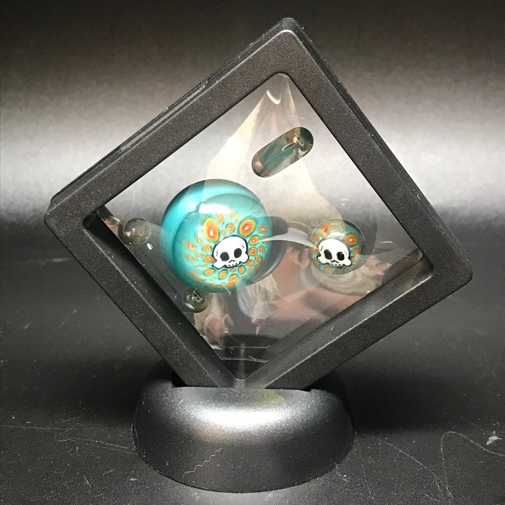 Hendy Glass Skull Slurper Combo Set - Teal Trippy Skull