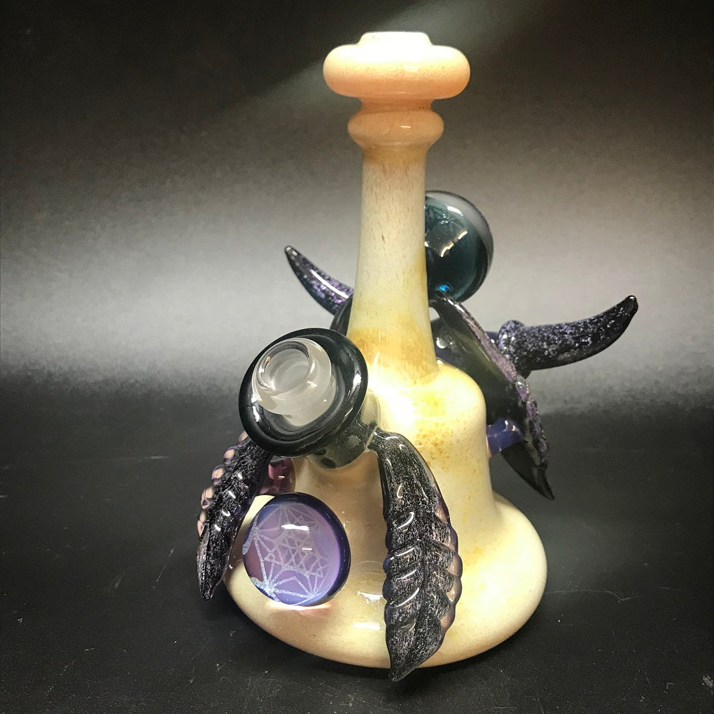 Hicdogg Glass Purple Dichro Cannabull Bubbler