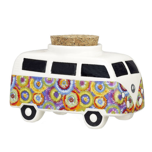 Hippie Bus Ceramic Jar