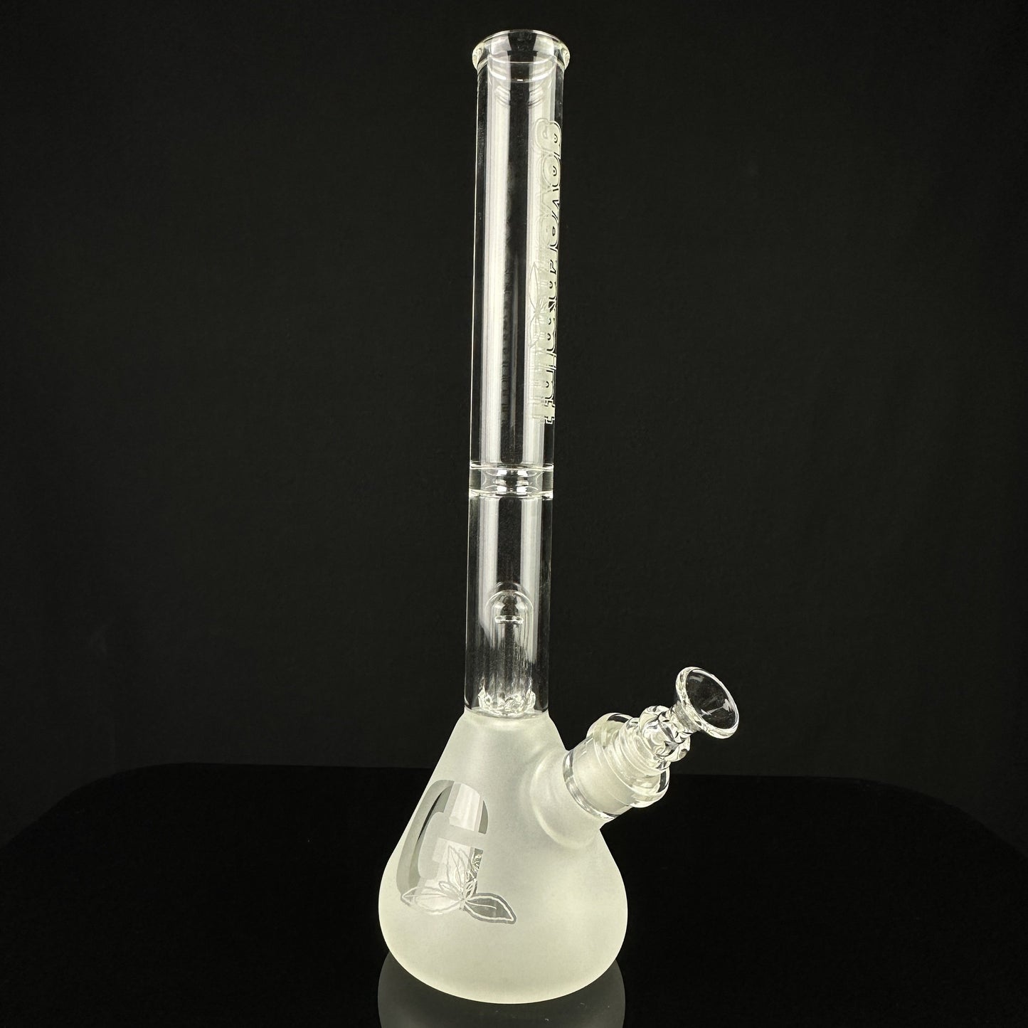 Governmint Glass Clear 9mm Thick Dome Perc Sandblasted Mini Beaker