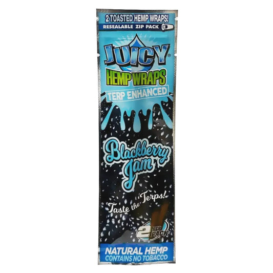 Juicy Jays Blackberry Jam Hemp Terp Enhanced Wraps 2 pack