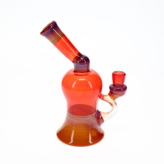 Jack Steele Glass Amber Purple/Pomegranate Bubbler