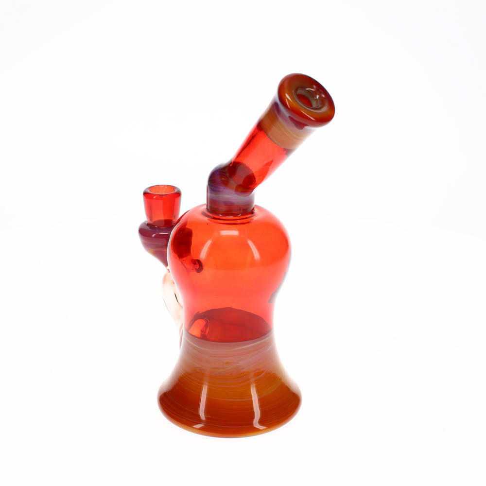 Jack Steele Glass Amber Purple/Pomegranate Bubbler