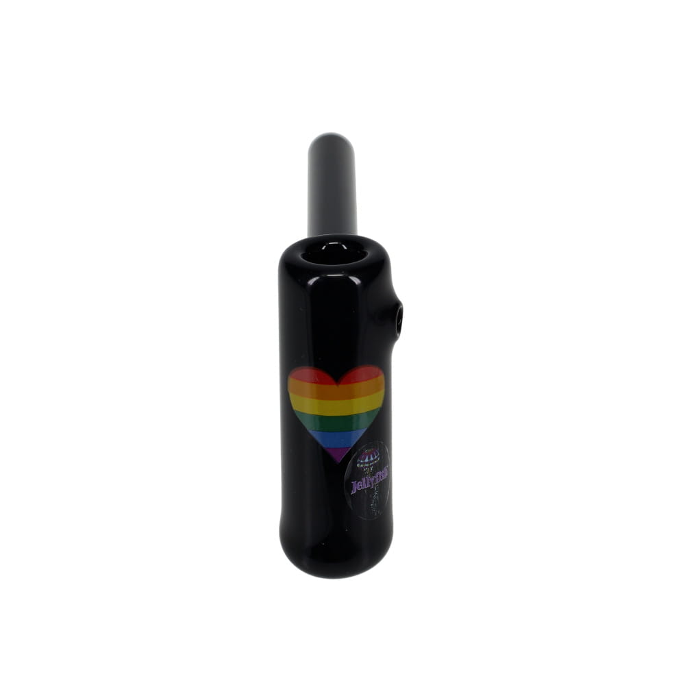 Jellyfish Glass Small Pride Bubbler - Black SALE