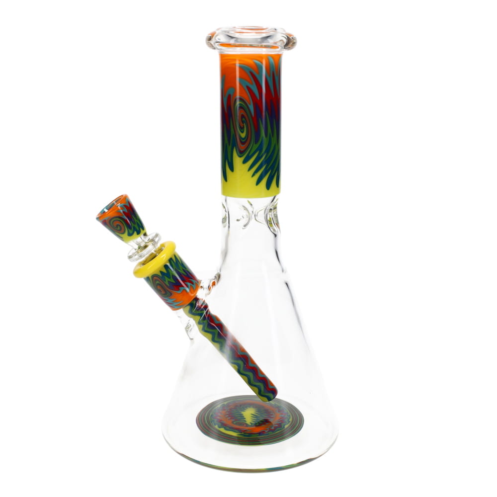 Jemmie Glass 12" Wig Wag Rainbow Beaker