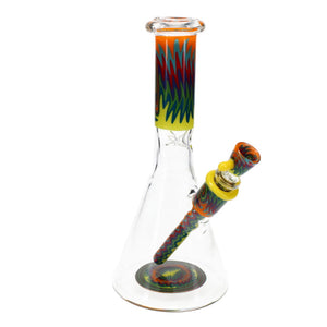 Jemmie Glass 12" Wig Wag Rainbow Beaker