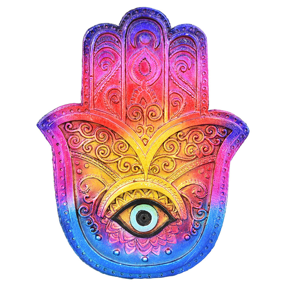Jewel-Tone Ombre Hamsa Incense Burner